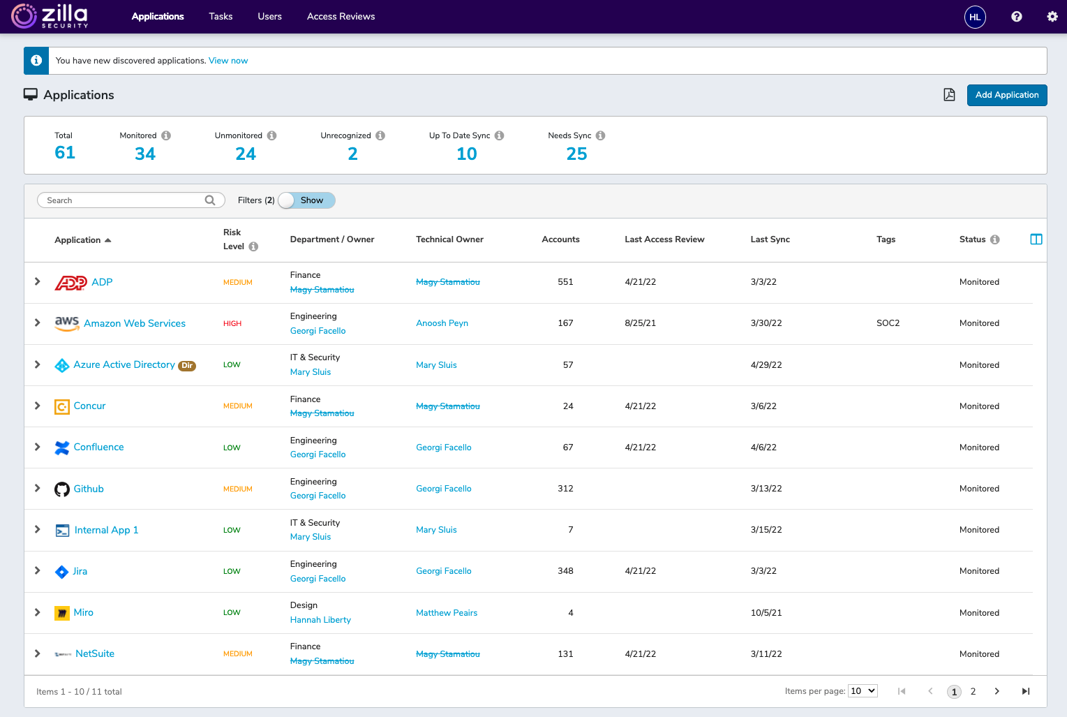 screenshot of Zilla Security